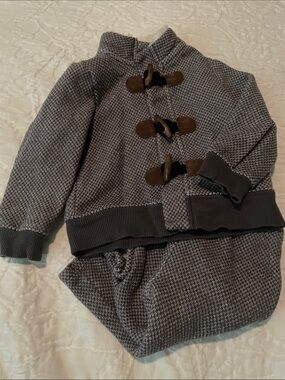 Carter's Heathered Gray Baby Knit Jacket Set